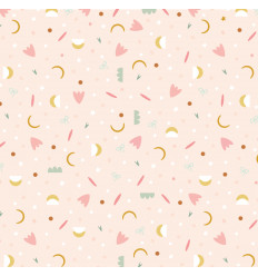 Tela de encuadernar Wilma Moon Abstract rosa