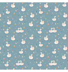 Tela de encuadernar Wilma Moon Cisnes
