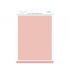 Carpeta de embossing 6"x8" Mintopía Diciembre Rayas