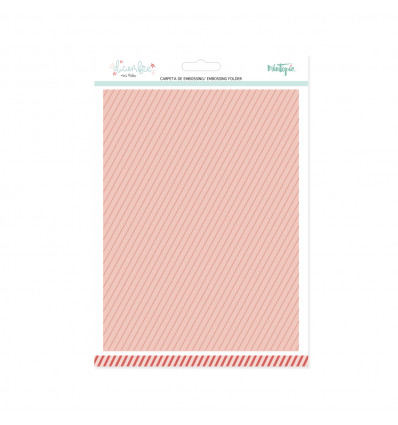 Carpeta de embossing 6"x8" Mintopía Diciembre Rayas