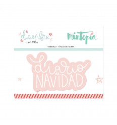 Título de goma Diario de Navidad Rosa Diciembre de Mintopía