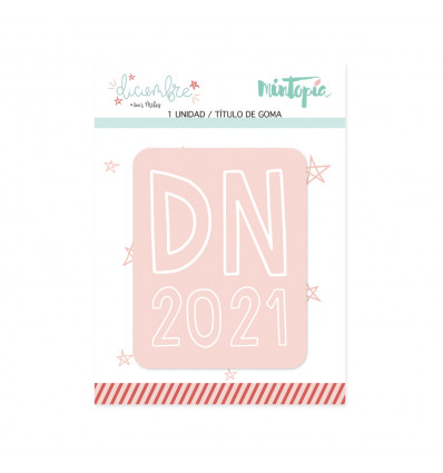 Título de goma DN 2021 Rosa Diciembre de Mintopía