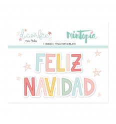Título de metacrilato Diciembre de Mintopía