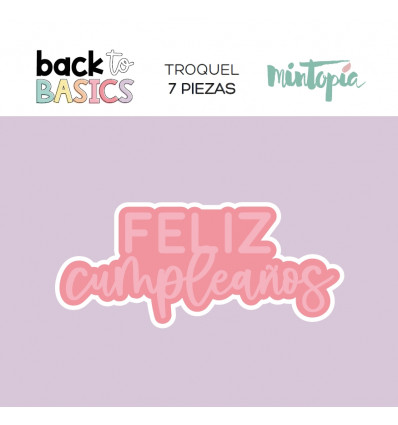 Troquel Feliz Cumpleaños Back to Basics