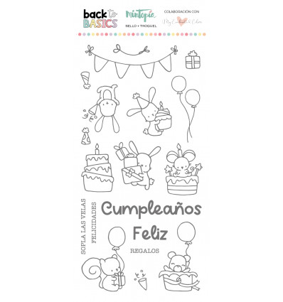 Sello Feliz Cumpleaños Back to Basics