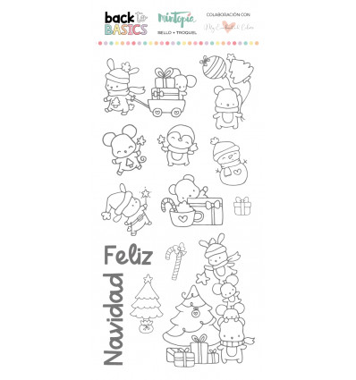 Sello Feliz Navidad Back to Basics