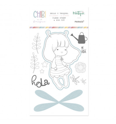 Sello + troquel Chibi en el Bosque Hada 1