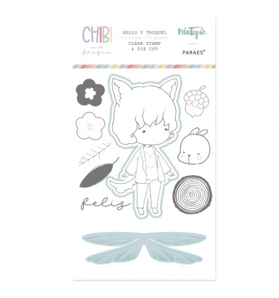 Sello + troquel Chibi en el Bosque Hada 3