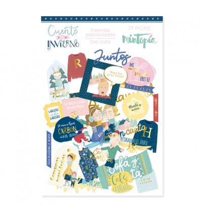 Die cuts frases con foil Cuento de invierno (5 unidades)
