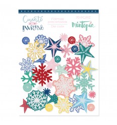 Die cuts copos de nieve con foil Cuento de invierno (5 unidades)