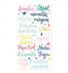 Pegatinas puffy frases Cuento de invierno (5 unidades)