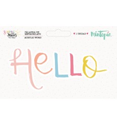 Palabra de metacrilato Hello