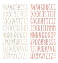 Alfabeto chipboard Muérdago