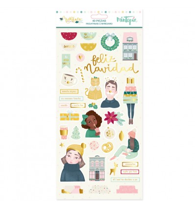 Pegatinas Chipboard Muérdago